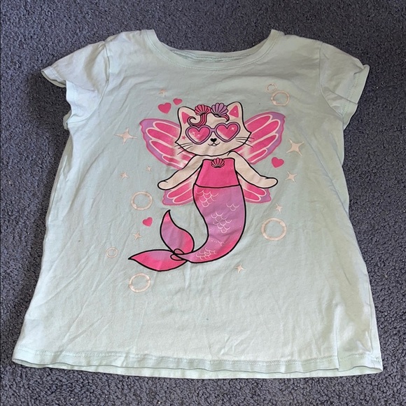 Place Other - Place White Cat Mermaid Short Sleeve Tee
